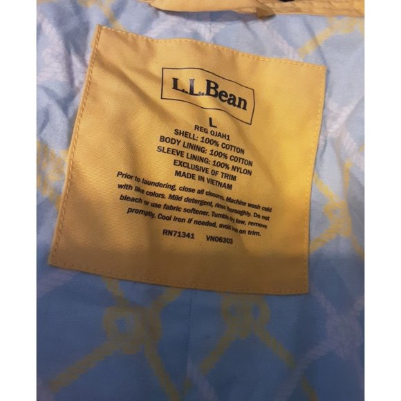 L. L. Bean Double Breasted Pea Raincoat Jacket Women Size Large Fall Spring - Picture 6 of 10